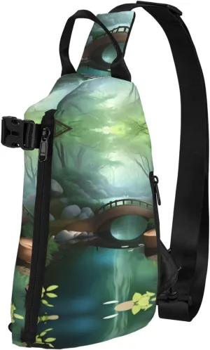 Polyester Fiber Waterproof Waist Bag -Backpack 4 Pocket Compartments Ideal for Outdoor Activities Little Bridge in the East