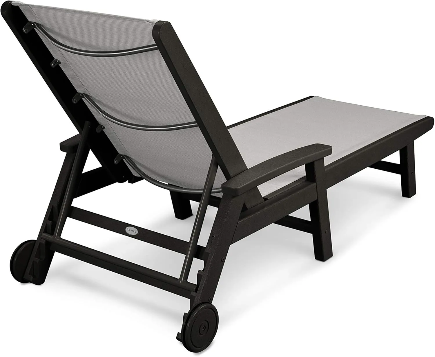 POLYWOOD® Coastal Chaise, Black/Metallic Sling