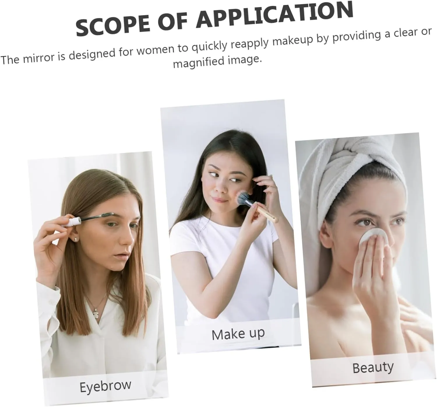 POPETPOP Square Handheld Makeup Mirror Ergonomic -Skid Handle for Barbers Makeup Artists Compact Design for Easy Use for Salon Routine