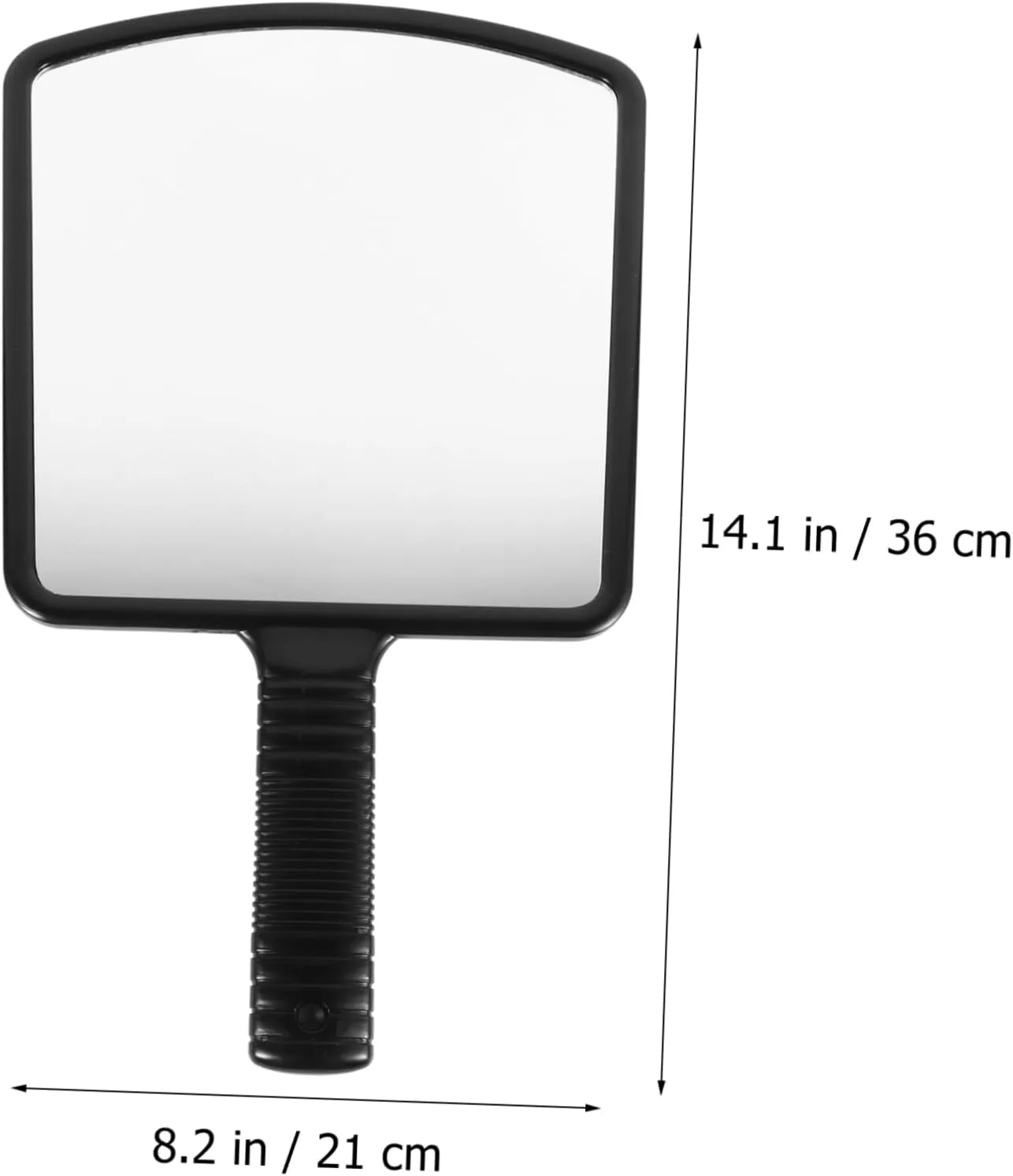 POPETPOP Square Handheld Makeup Mirror Ergonomic -Skid Handle for Barbers Makeup Artists Compact Design for Easy Use for Salon Routine