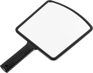 POPETPOP Square Handheld Makeup Mirror Ergonomic -Skid Handle for Barbers Makeup Artists Compact Design for Easy Use for Salon Routine