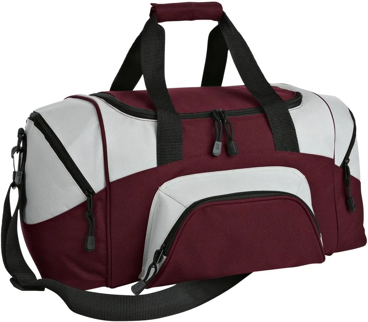 Port Authority - Small Colorblock Sport Duffel. BG990S, Hunter/ Grey, OSFA
