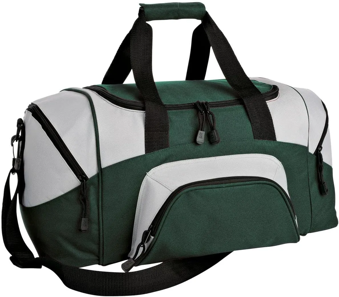 Port Authority - Small Colorblock Sport Duffel. BG990S, Hunter/ Grey, OSFA