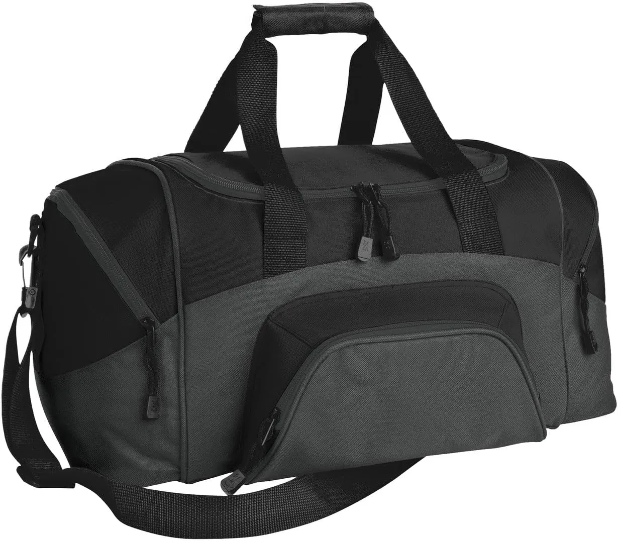 Port Authority - Small Colorblock Sport Duffel. BG990S, Hunter/ Grey, OSFA