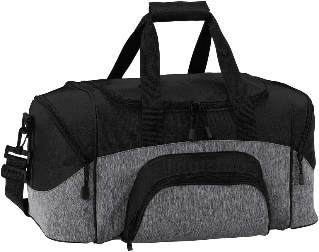 Port Authority - Small Colorblock Sport Duffel. BG990S, Hunter/ Grey, OSFA