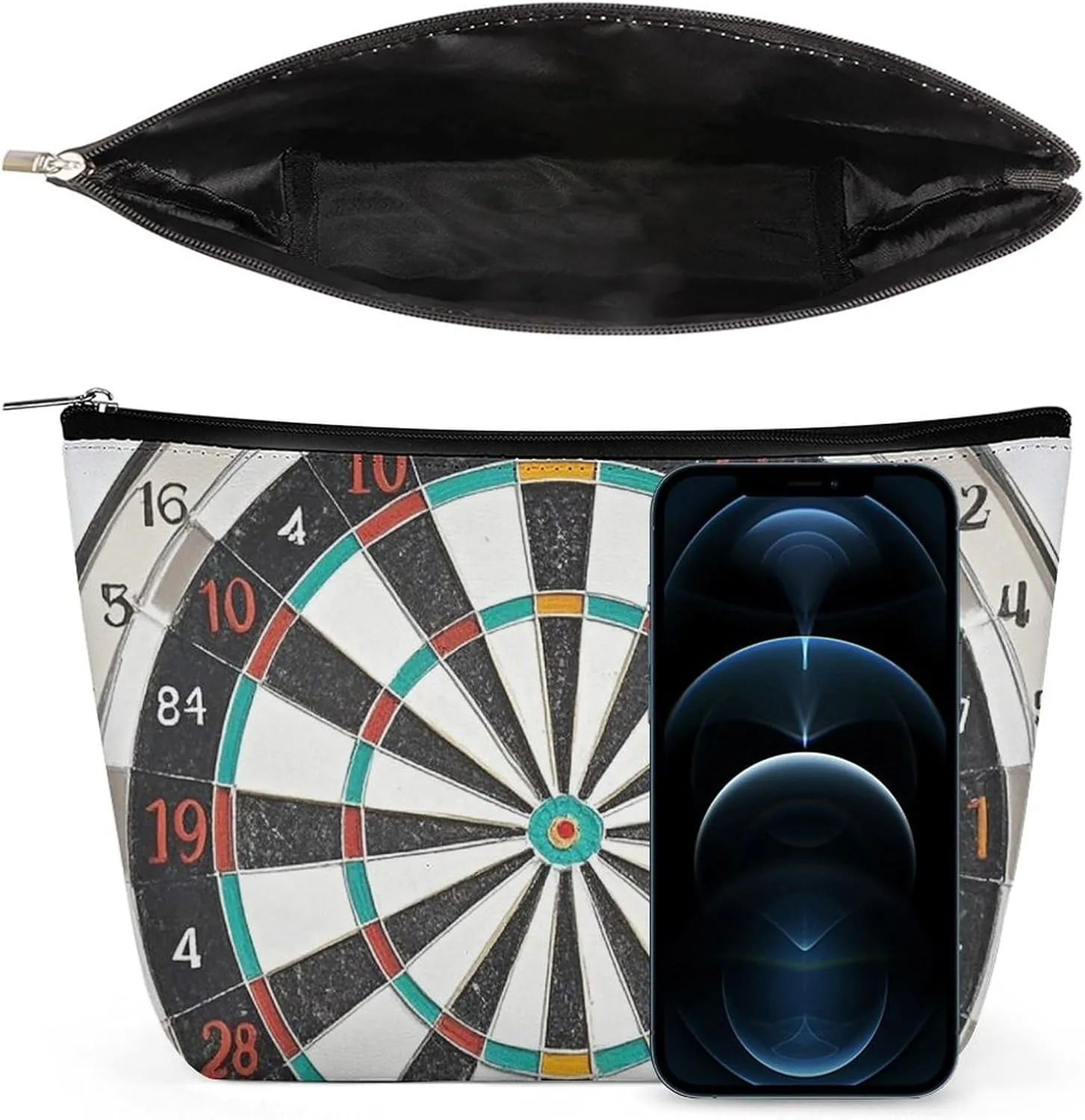 Portable Small Cosmetic Bag Cute Travel Makeup Bag Dart Board Waterproof Toiletry Bag for Women