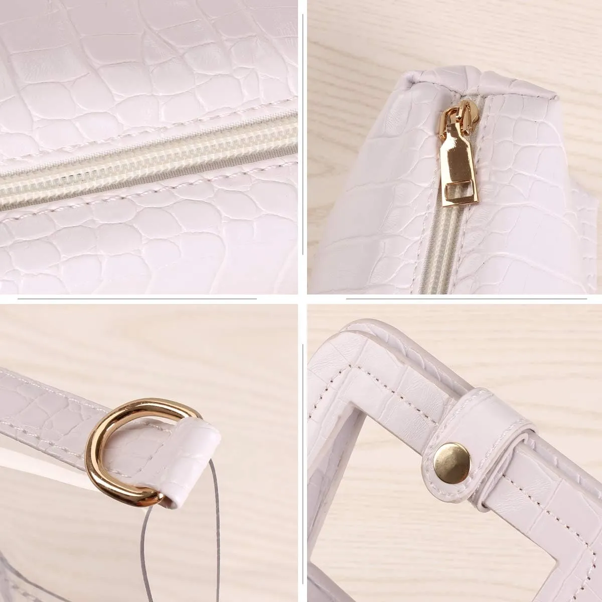 Poxas Classic PVC Jelly Handbag with Strap Waterproof Clear Purse Tote Beach Shoulder Bags