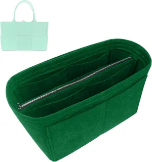 Premium Purse Organizer compatible with Arco Tote Bag Organizer Insert - Handmade Double Layered 2mm Thick Felt Liner, Perfect fit for S/M/L Tote Insert (Geyser Blue, For Large Arco Tote)
