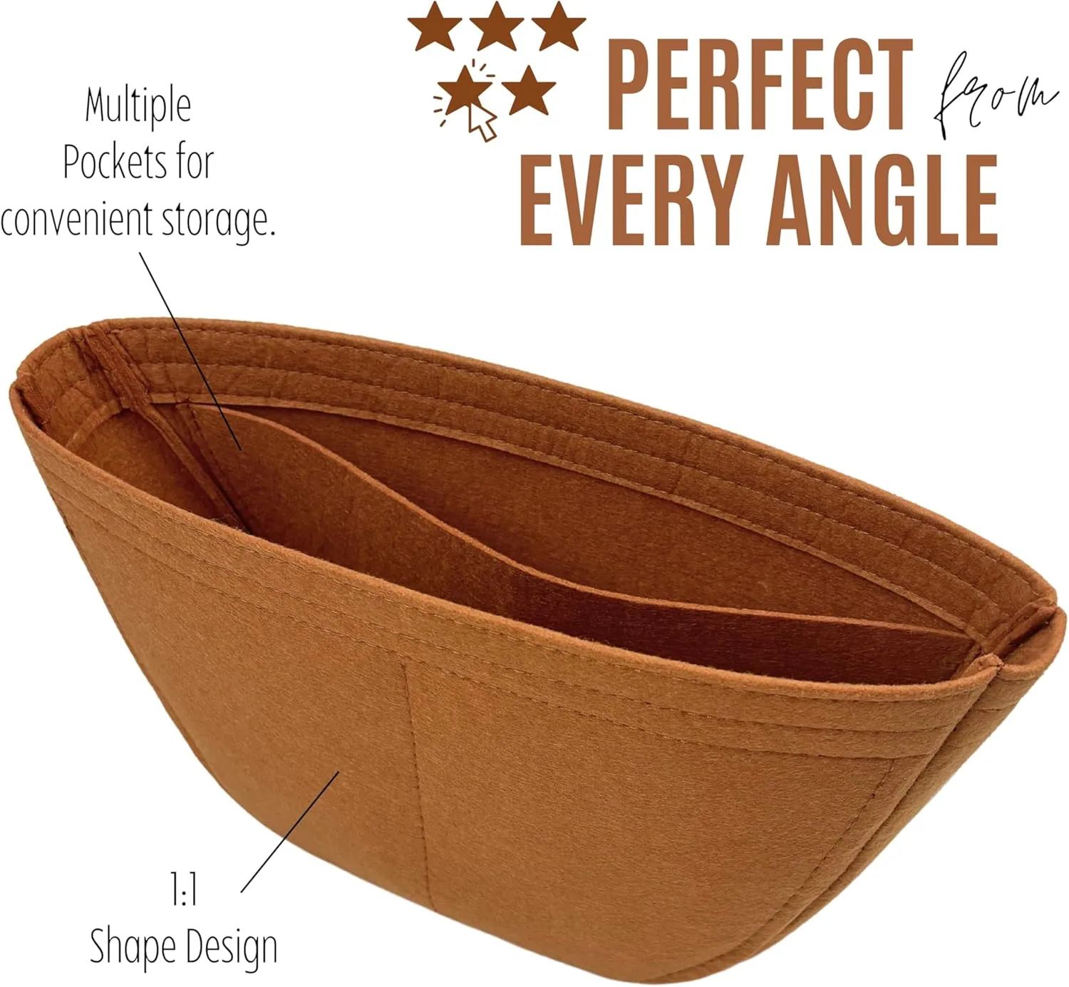 Premium Purse Organizer compatible with Lv Looping Insert - Handmade Bag Organizer 2mm Thick, Perfect fit (Bubblegum, For Looping)