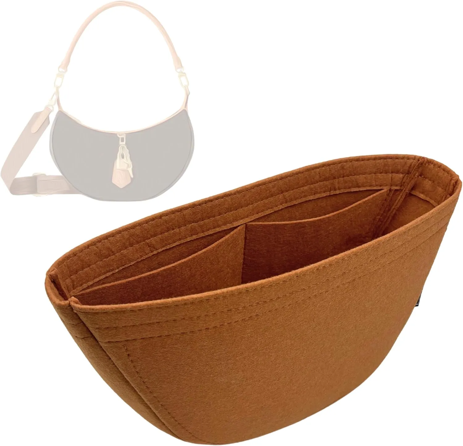 Premium Purse Organizer compatible with Lv Looping Insert - Handmade Bag Organizer 2mm Thick, Perfect fit (Bubblegum, For Looping)