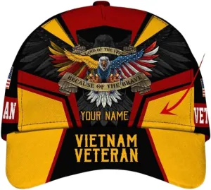 Premium Vietnam Veteran Hat, Veteran Hat for Men, Military Gift for Grandpa Dad Husband, Adjustable Strap Back