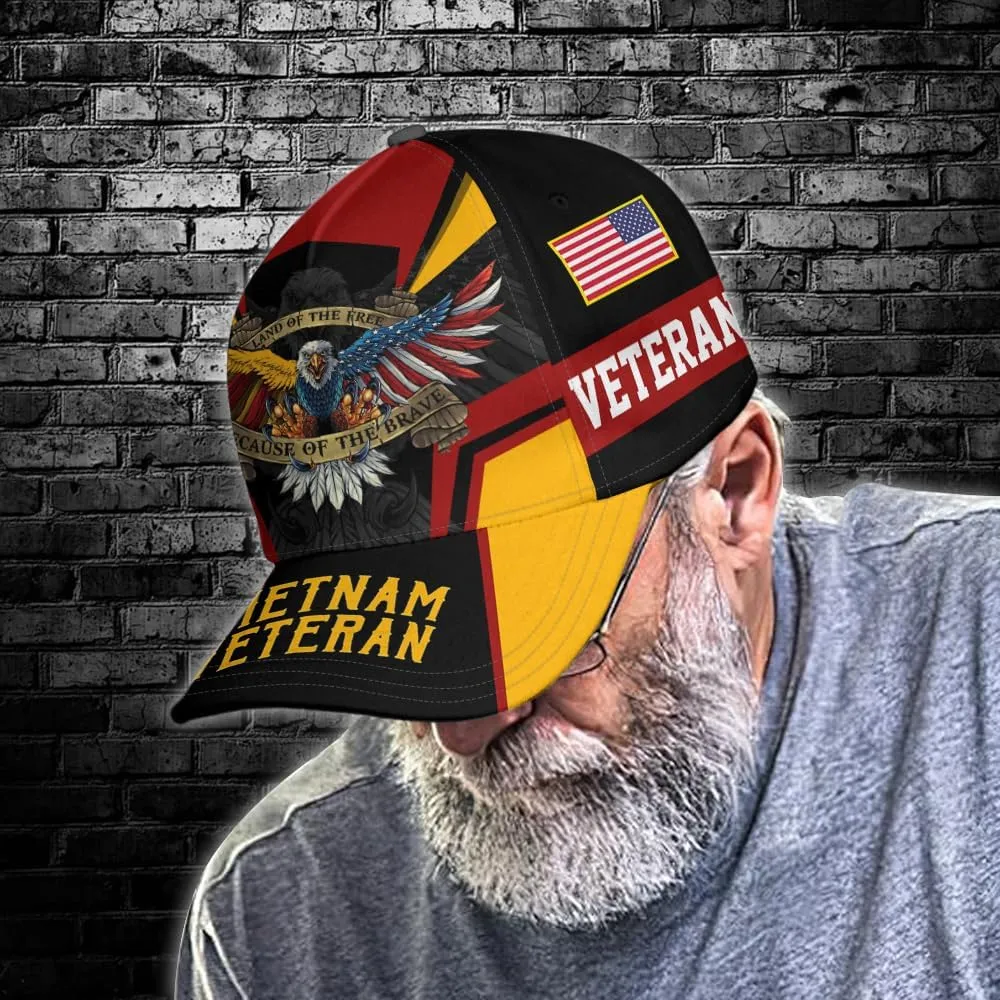 Premium Vietnam Veteran Hat, Veteran Hat for Men, Military Gift for Grandpa Dad Husband, Adjustable Strap Back