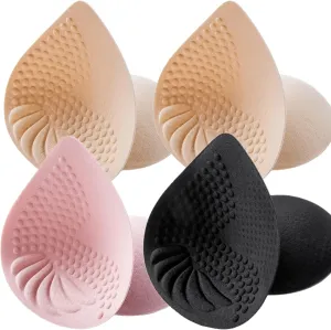 PRETTYWELL Bra Pads Inserts, 2 Pairs Latex Bras Inserts for Sports Bras, Bra Cups Inserts for Bikini Tops