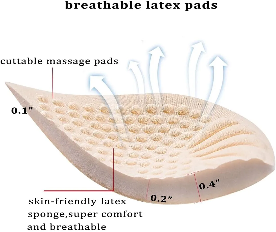 PRETTYWELL Bra Pads Inserts, 2 Pairs Latex Bras Inserts for Sports Bras, Bra Cups Inserts for Bikini Tops