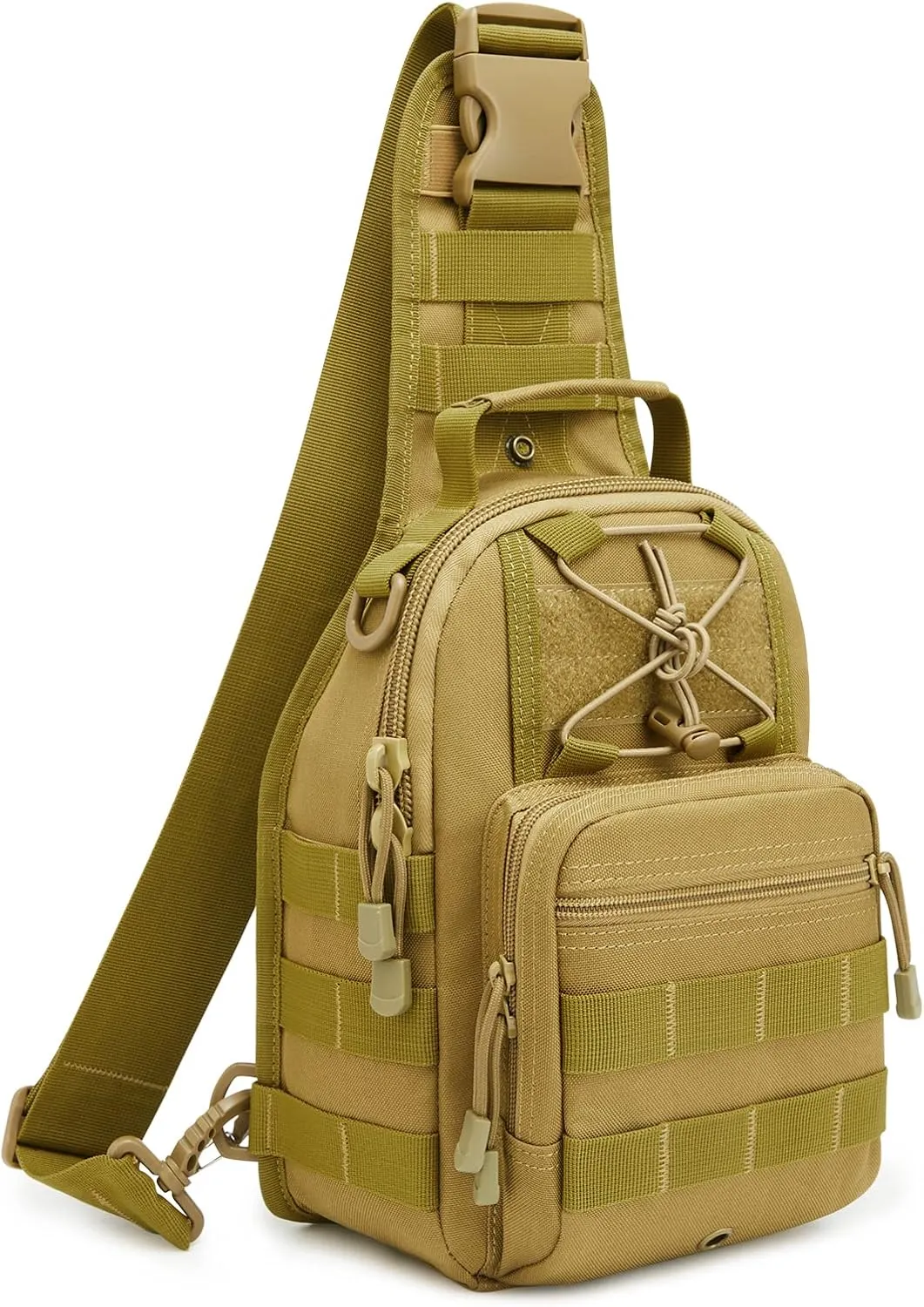 Prospo Tactical Sling Bag Pack Military Molle EDC Single Strap Daypack Outdoor for Camping, Hiking, Trekking Black New