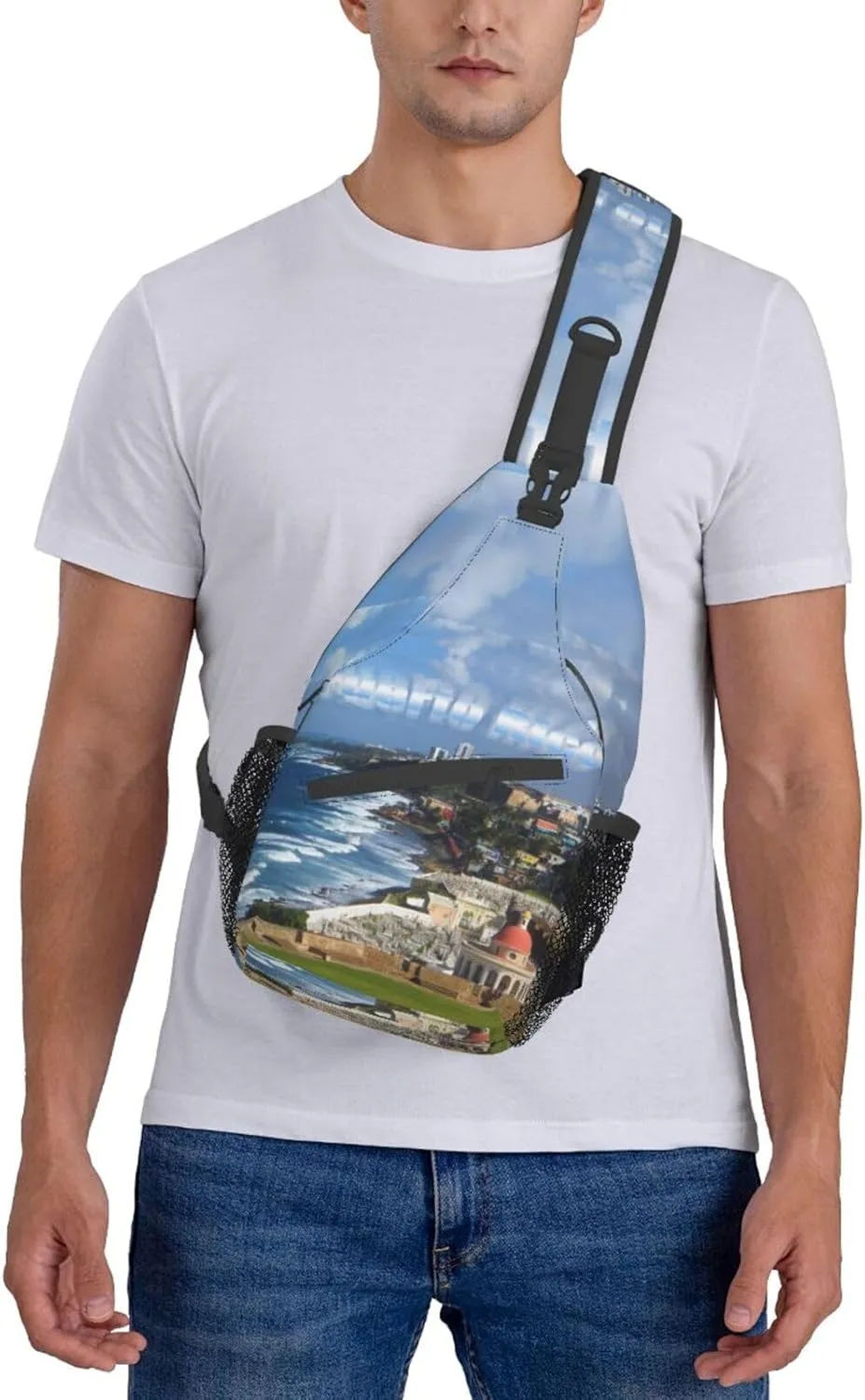 Puerto Rico Flag Crossbody Bag Puerto Rico Shoulder Bag Puerto Backpack Sling Bag Chest Casual Daypack