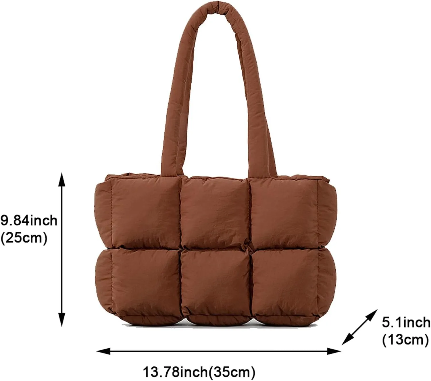 Puffer Tote Bag for Women, Cute Trendy Puffy Tote Bag, Lightweight Puffer Purse, Winter Padded Shoulder Handbag