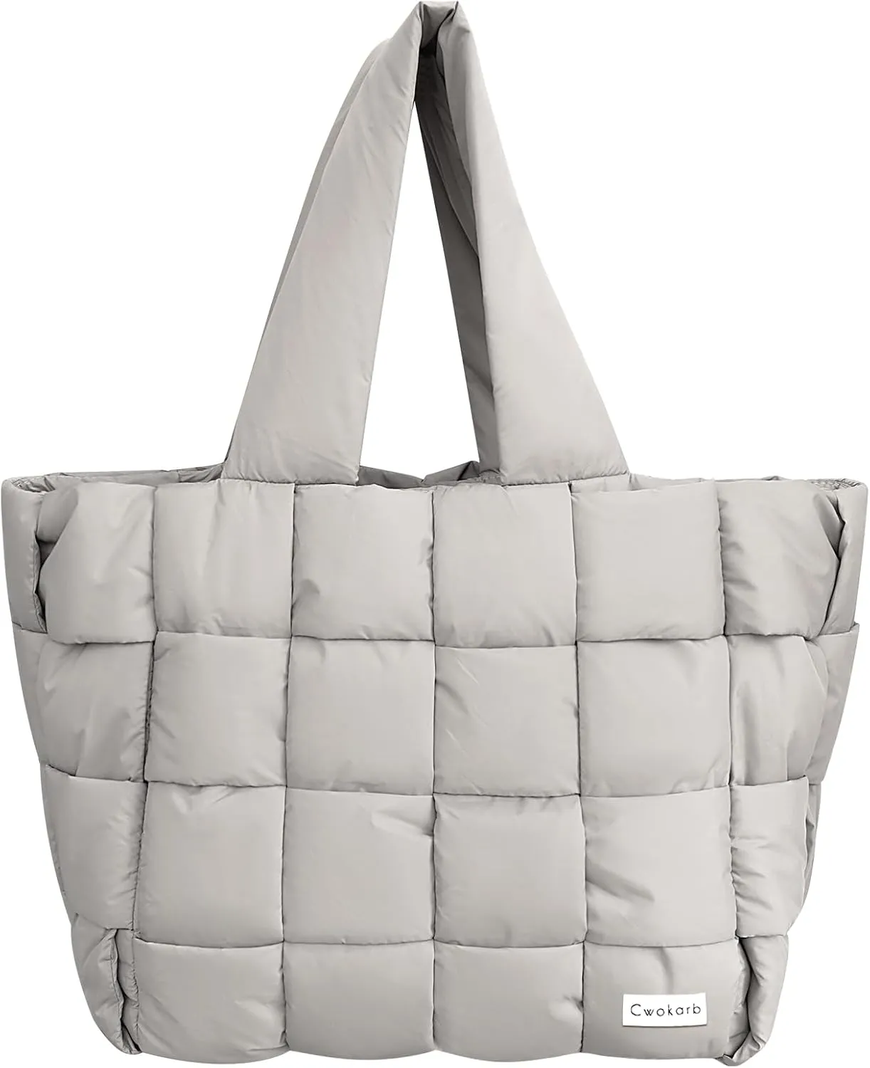 Puffer Tote Bag Quilted Tote Bags for Women Lightweight Down Handbag Large Puffy Tote Bag,Purse for Work Travel Shop
