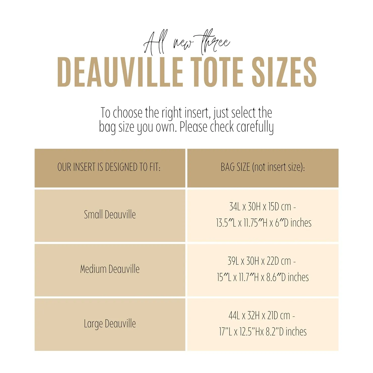 Purse Organizer compatible with Chanel Deauville Tote Bag Organizer Large, fits Medium Deauville Tote Bag Insert New Small, Handmade 2mm Premium Felt Gold Zipper (For Medium Deauville, Black)