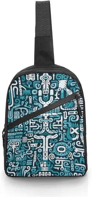 Puzzle Pieces Cross Chest Bag Crossbody Backpack for Women Men Sling Bag Travel Hiking Daypack