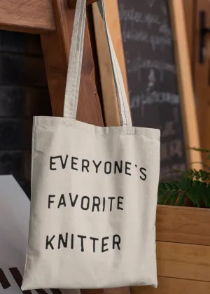"Everyone's Favorite Knitter" Tote Bag