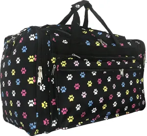 "TOP PACK" 22" Women's Fashion Print Duffel Bag (Paw-Multi)