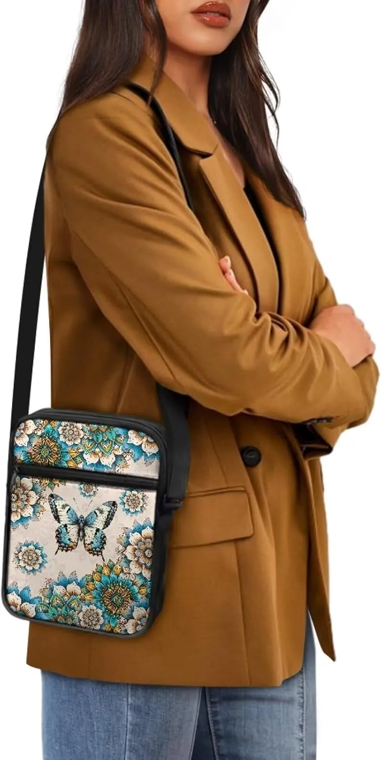 Rchsmod Small Crossbody Bag for Women Men Messenger Bag with Adjustable Strap, Sling Bag Cell Phone Purse with Zipper Closure