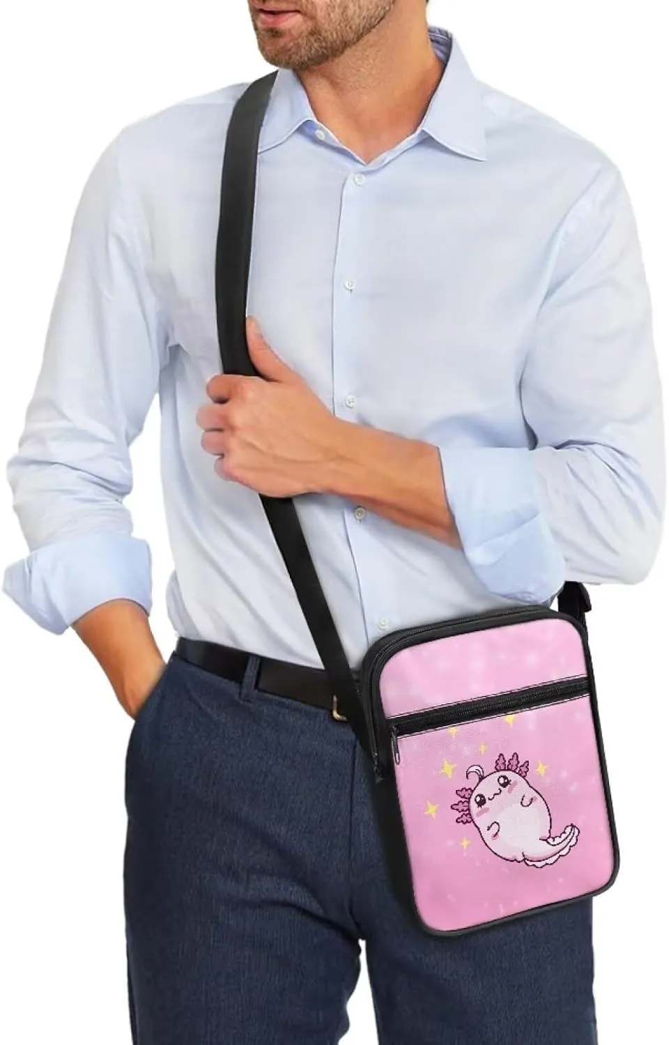 Rchsmod Small Messenger Bag for Men Women Crossbody Shoulder Bag Sling Bag Cell Phone Purse Travel Bag with Adjustable Strap