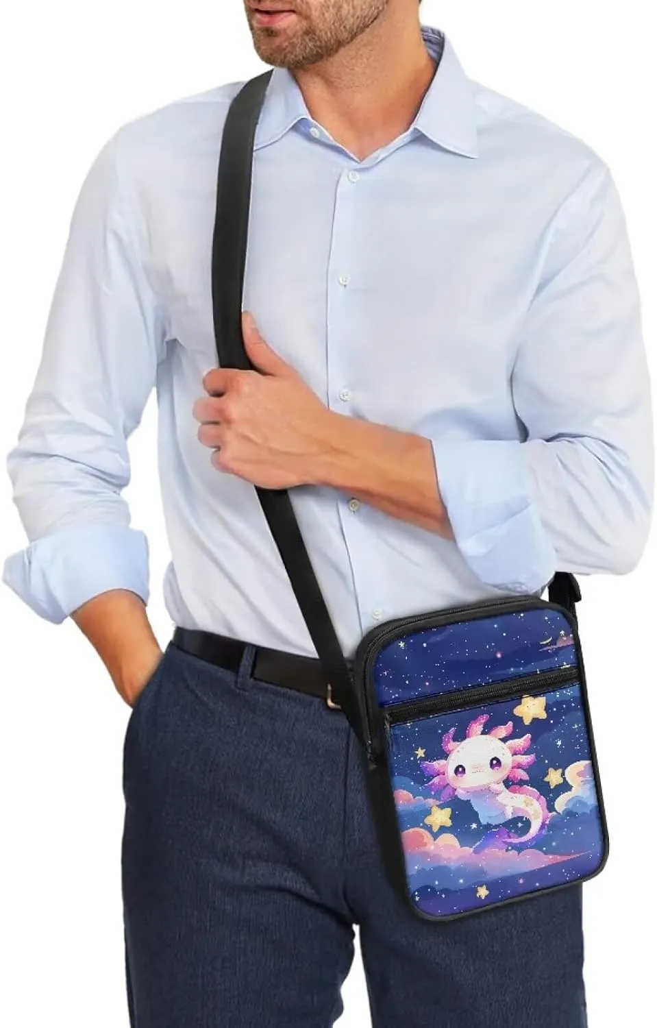 Rchsmod Small Messenger Bag for Men Women Crossbody Shoulder Bag Sling Bag Cell Phone Purse Travel Bag with Adjustable Strap