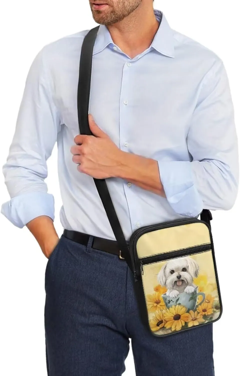 Rchsmod Small Messenger Bag for Men Women Crossbody Shoulder Bag Sling Bag Cell Phone Purse Travel Bag with Adjustable Strap