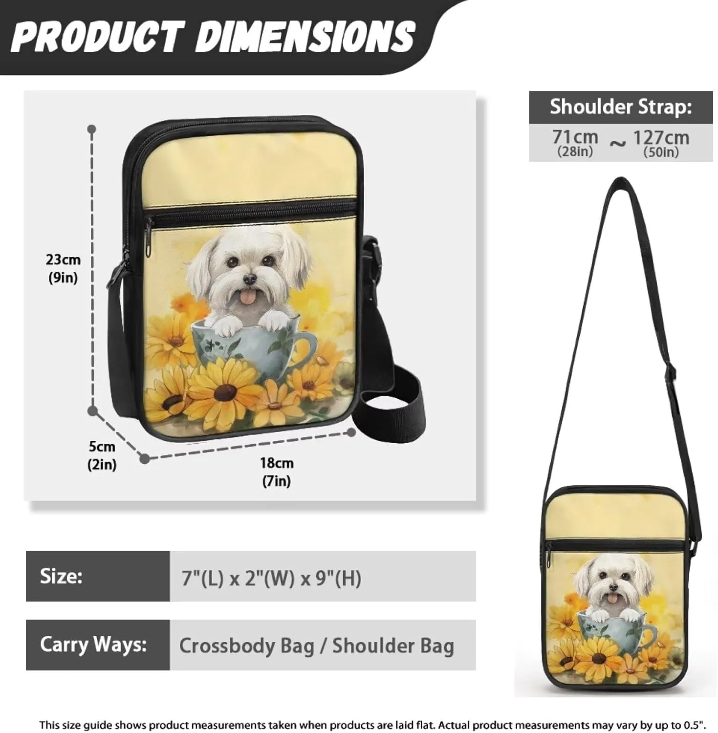 Rchsmod Small Messenger Bag for Men Women Crossbody Shoulder Bag Sling Bag Cell Phone Purse Travel Bag with Adjustable Strap