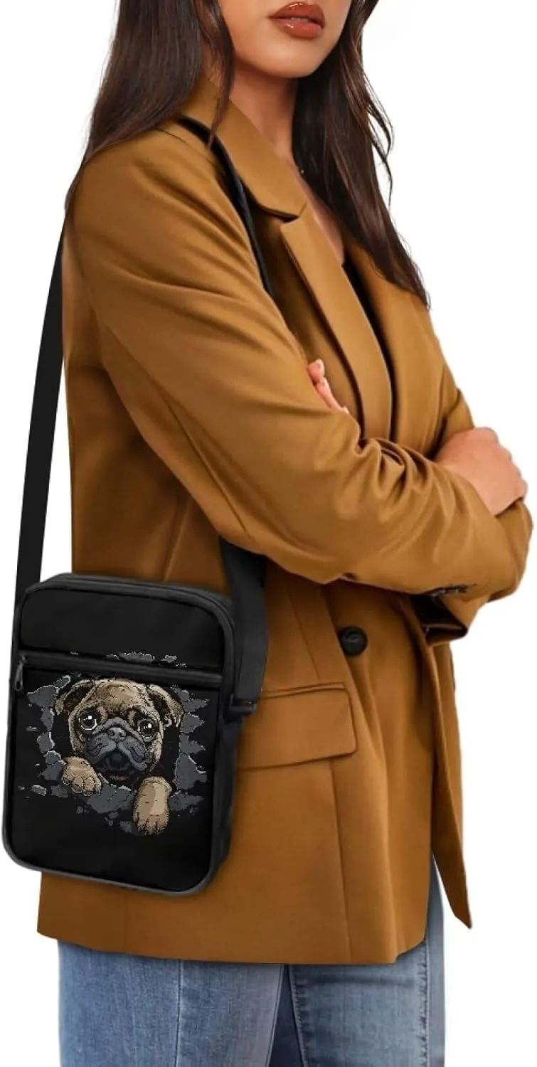 Rchsmod Small Messenger Bag for Men Women Crossbody Shoulder Bag Sling Bag Cell Phone Purse Travel Bag with Adjustable Strap