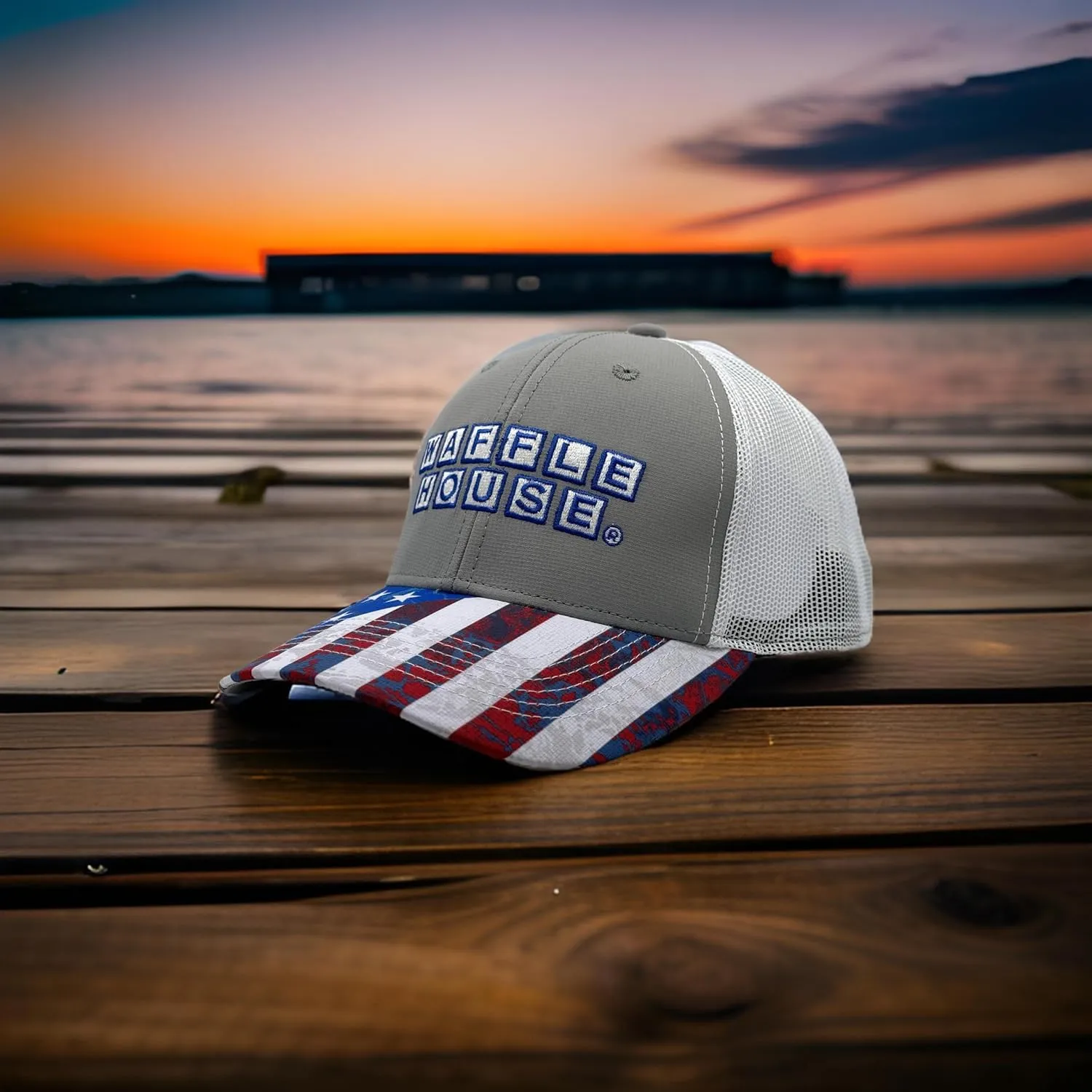 Realtree Color Camo Waffle House Embroidery Logo Hat | Adjustable Velcro Backing Cap | Limited Edition for Men and Women