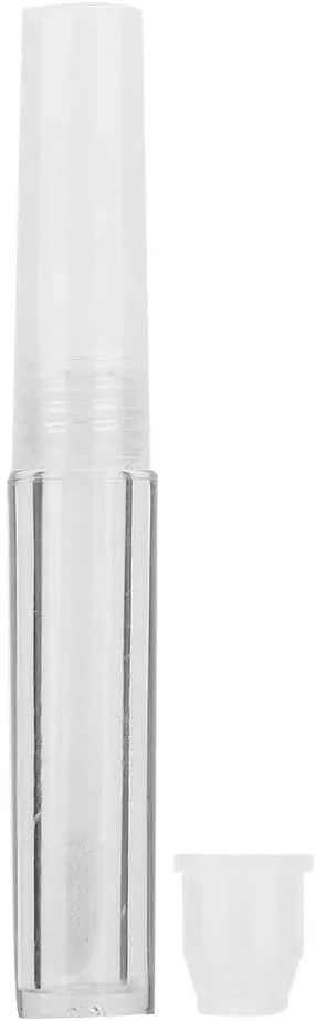 Refillable Lip Gloss Bottle, Empty Lip Gloss Tube, 50pcs 1.3ml Transparent Lip Oil Container, DIY Makeup Tool with Soft Brush, for Lip Gloss, Lip Oil, Lip Dye Fluid, and Home Use