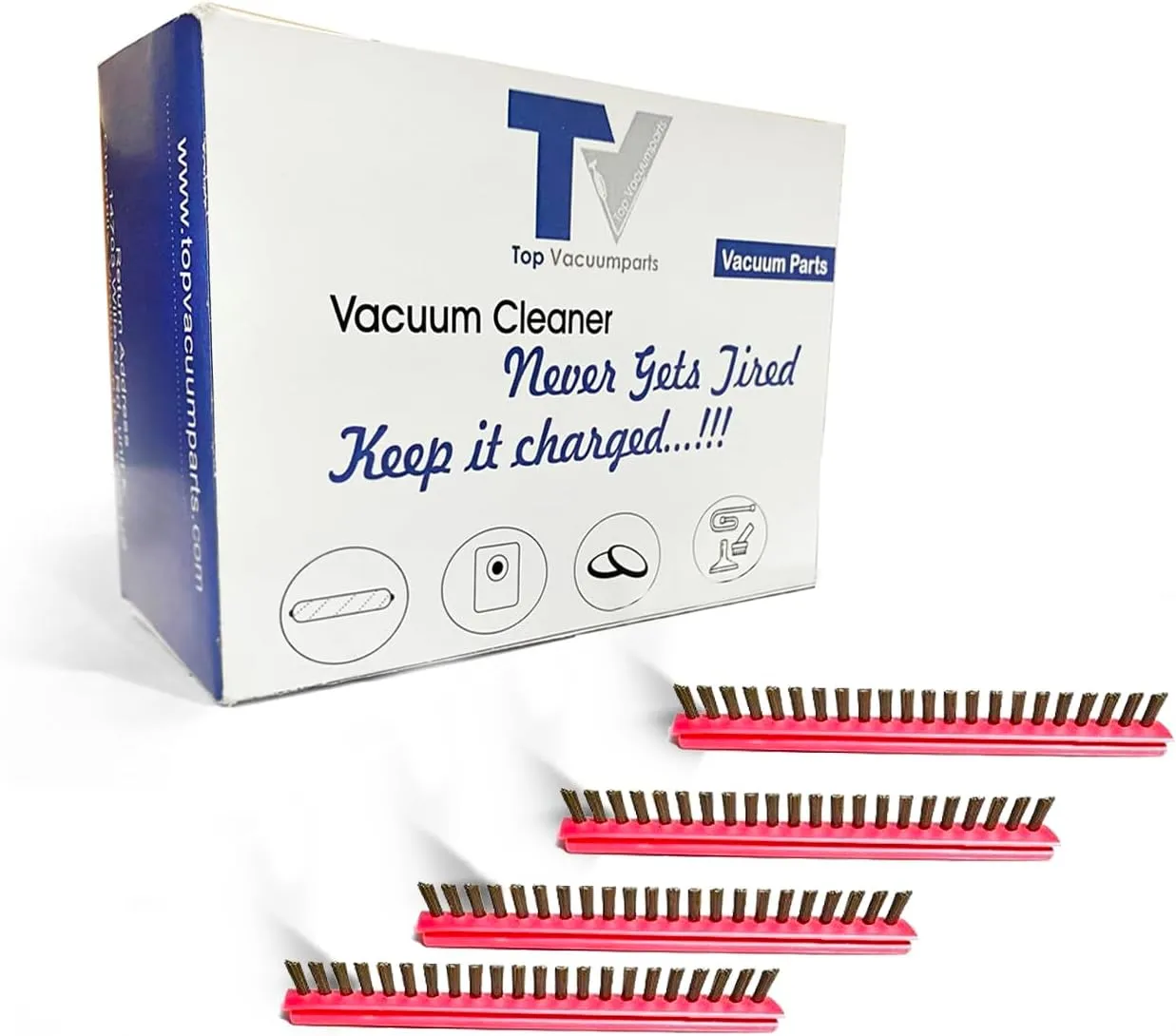Replacement Part For Riccar Brush Roll Inserts 4 Pk – For Models Carpet Pro CPU1, CPU2, CPU2T # compare to part B012-2400B