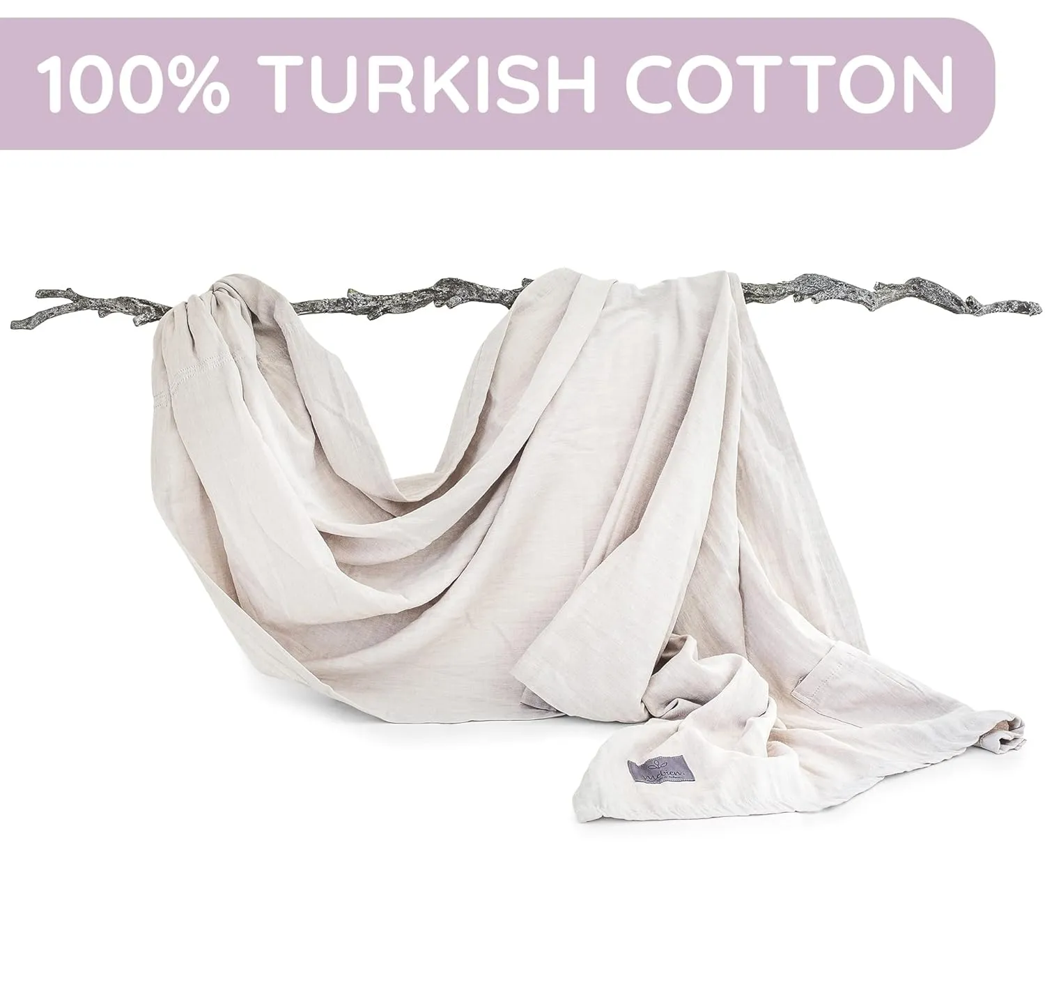 Ring Sling Baby Carrier 100% Cotton Muslin Front and Chest Newborn to Toddler Carrier and Baby Sling (Beige)