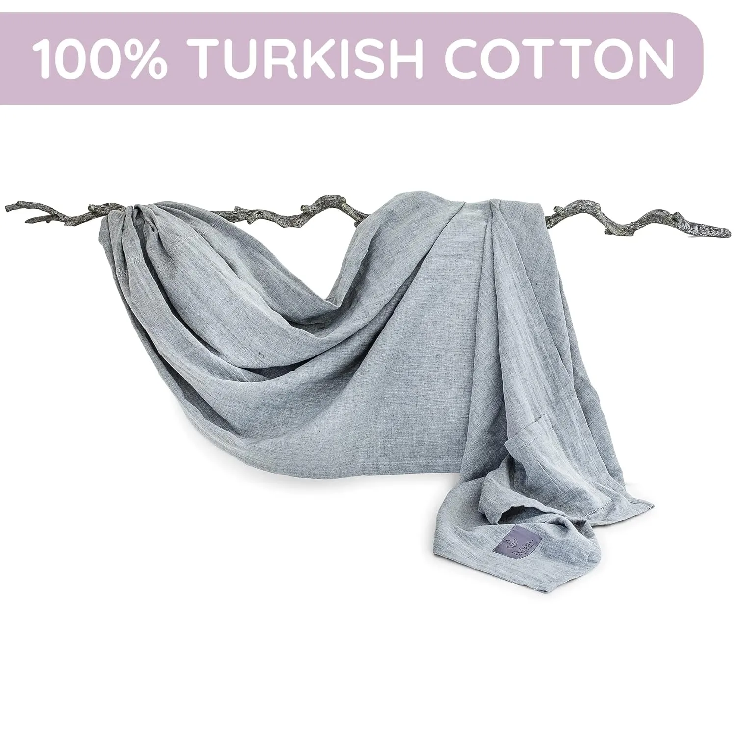 Ring Sling Baby Carrier 100% Cotton Muslin Front and Chest Newborn to Toddler Carrier and Baby Sling (Dark Grey)