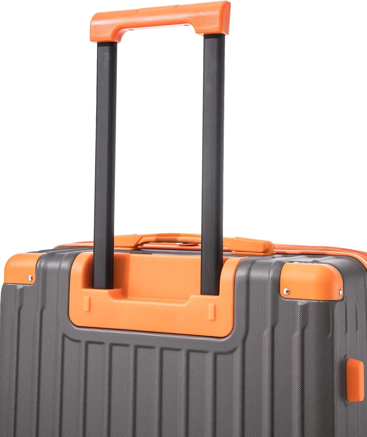 Rockland 3 Set, 2-Piece Hardside Spinner Wheel Upright Luggages with Tote, Charcoal