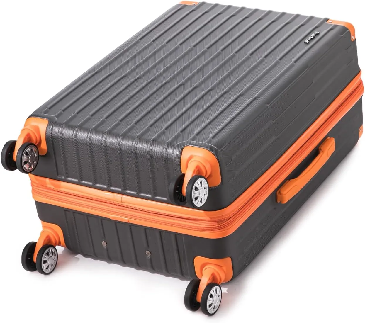 Rockland 3 Set, 2-Piece Hardside Spinner Wheel Upright Luggages with Tote, Charcoal