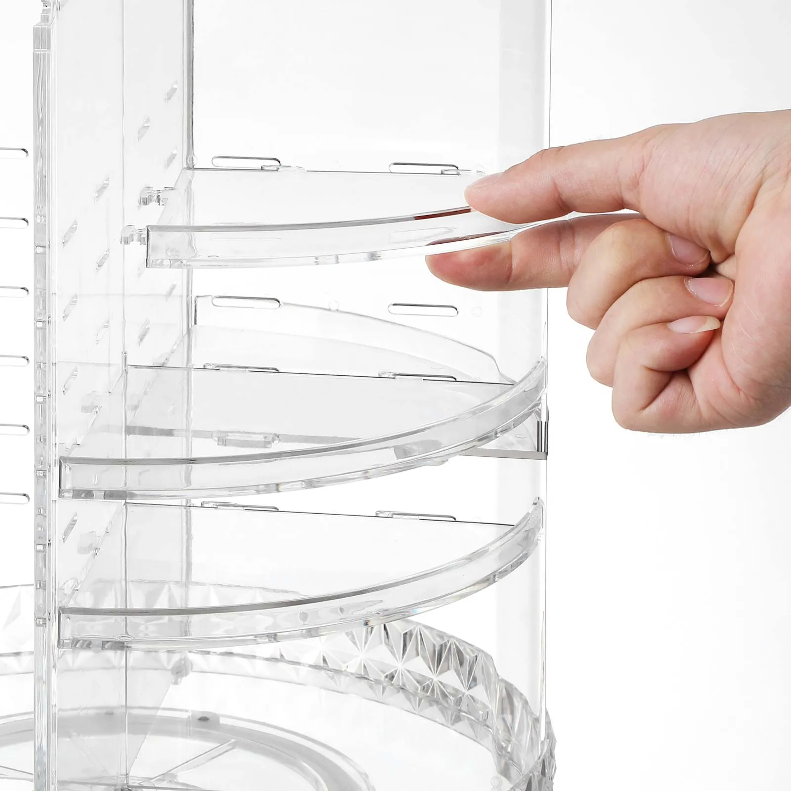 Rootz Acrylic Cosmetic Organizer - Makeup Storage - Clear Container - Lightweight - Compact Design - 27cm x 35cm - 1.42kg