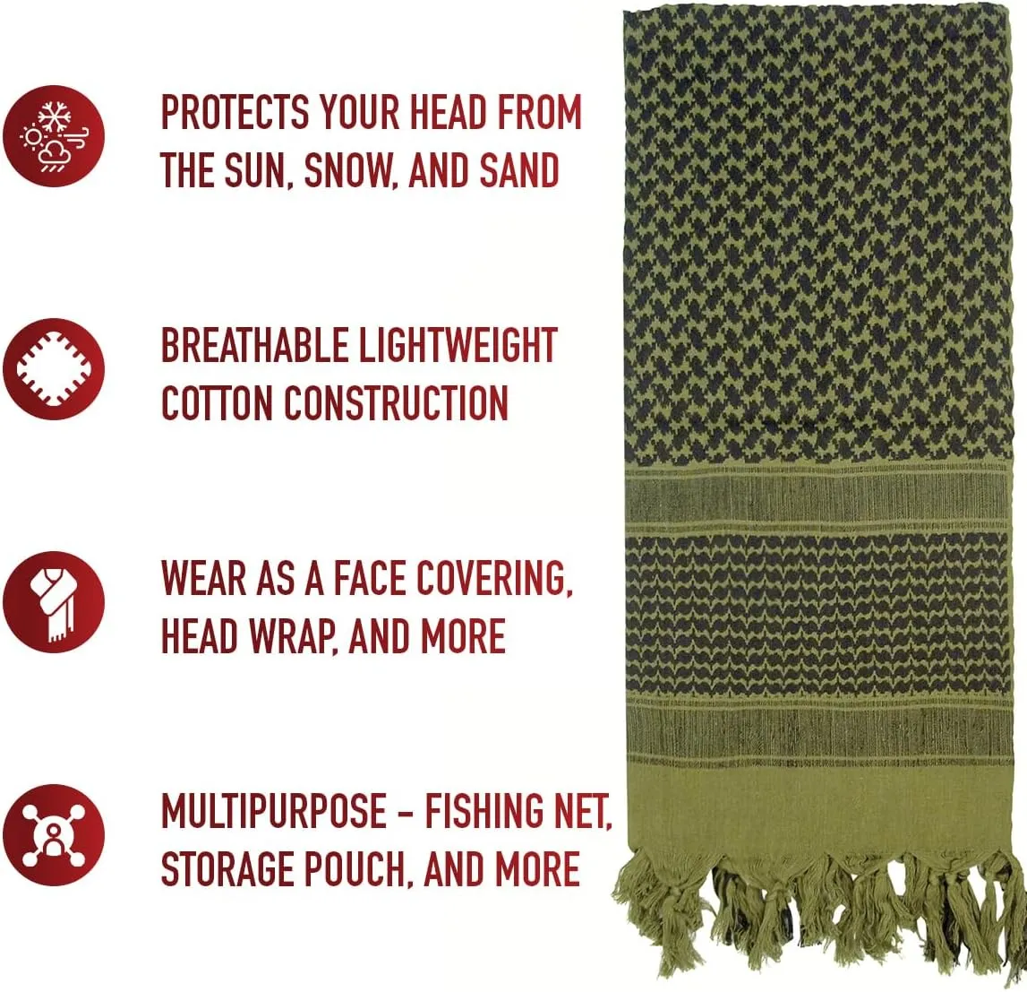 Rothco Shemagh Tactical Desert Keffiyeh Scarf