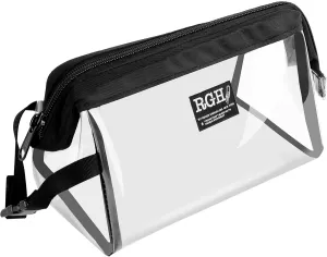 Rough Enough Clear Toiletry Bag for Women Travel Transparent Cosmetic Organizer with Portable Handle for Toiletries Makeup Skincare Essentials