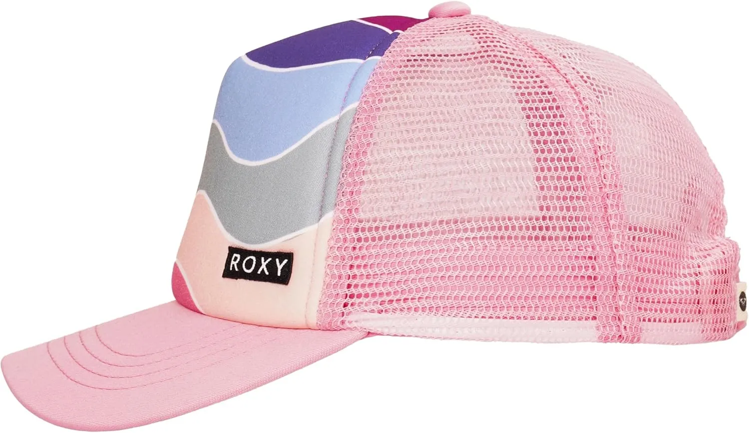 Roxy Girls' Honey Coconut Trucker Hat - Breathable Mesh Snapback, Curved Visor
