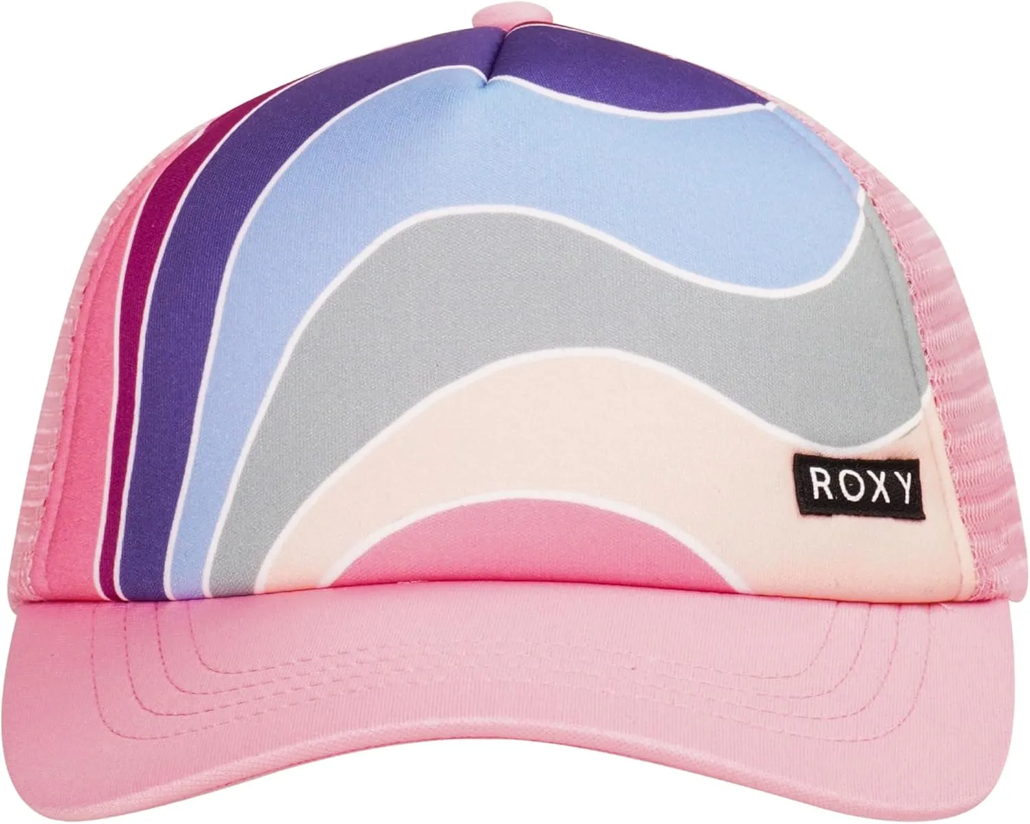 Roxy Girls' Honey Coconut Trucker Hat - Breathable Mesh Snapback, Curved Visor