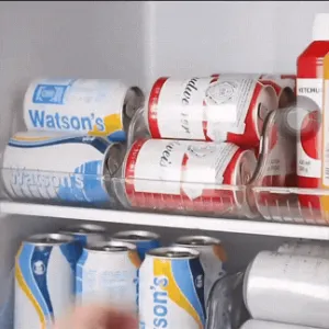 Royelux Soda Cans Storage – Clear Stackable Can Dispenser for Kitchen & Refrigerator
