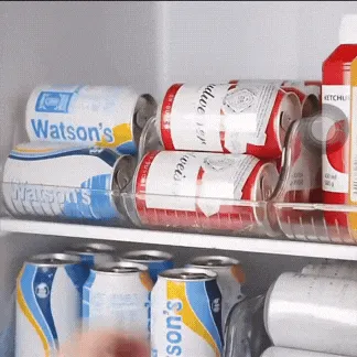Royelux Soda Cans Storage – Clear Stackable Can Dispenser for Kitchen & Refrigerator