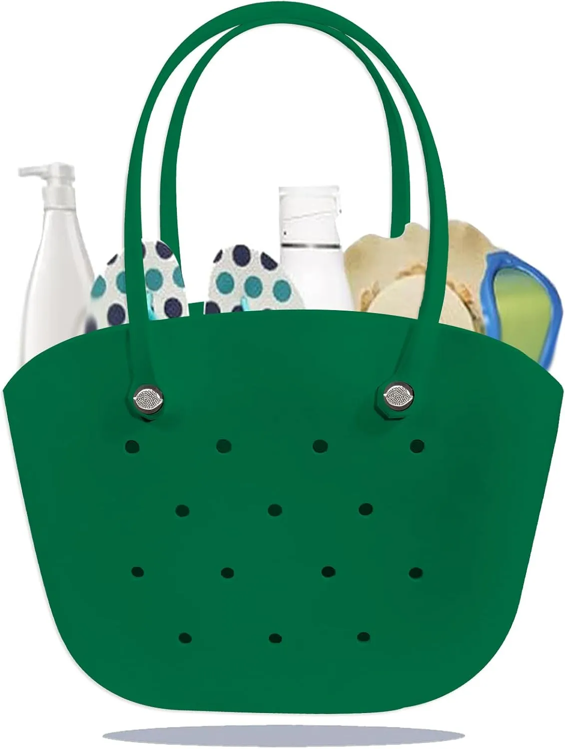 Rubber Beach Bag Large Waterproof Lightweight Washable Durable Bogo Bag Women Rubber Tote Bag for Beach, Pool, Gym