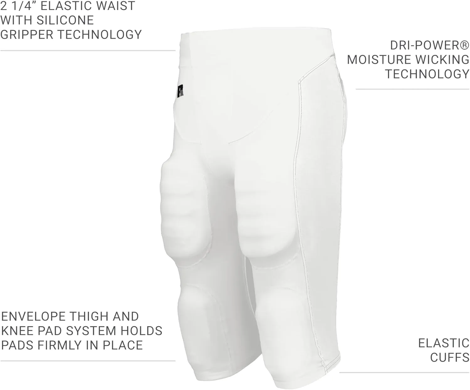 Russell Athletic Boys Youth Beltless Football Pant