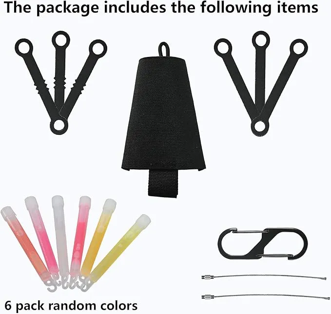 SABADO Tactical Chem Lights with Holders and Carabiner Clip, 6 Ultra Bright Glow Sticks with 12 Hour Duration for Camping Fishing and Hunting