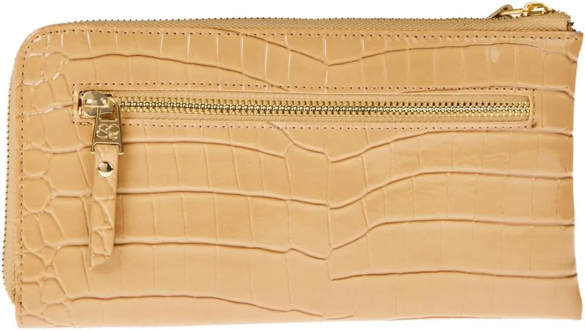 Samantha Brown To-Go Croco RFID Travel Wallet (Creamy Vanilla)